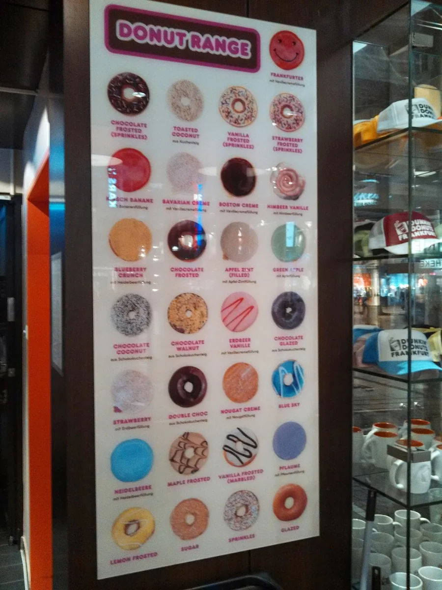 Speisekarte, Dunkin'