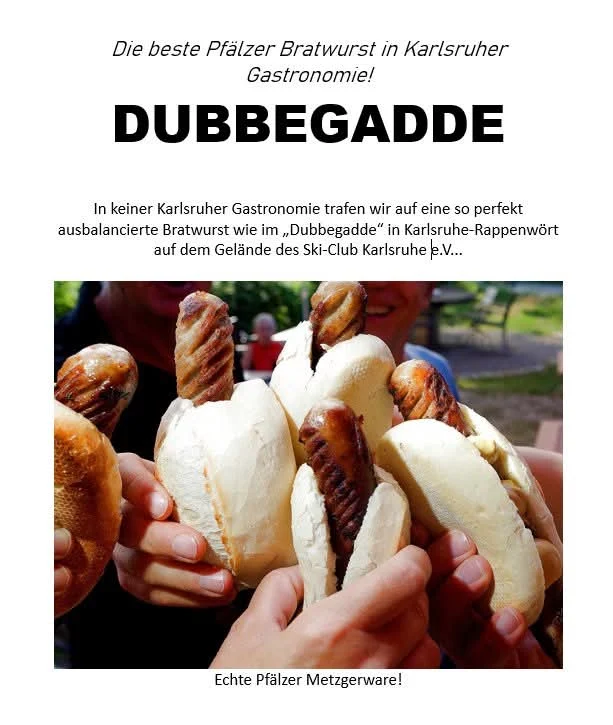 Speisekarte, Dubbegadde - Gastro