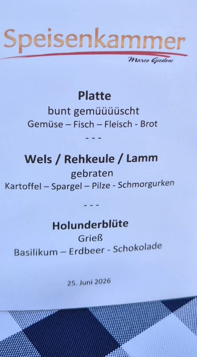 Speisekarte, Speisenkammer Burg