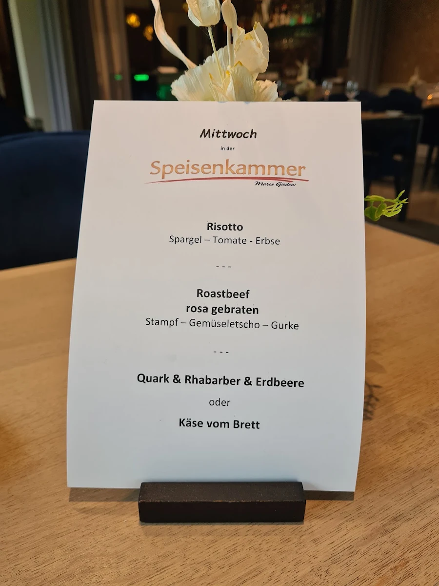 Speisekarte, Speisenkammer Burg