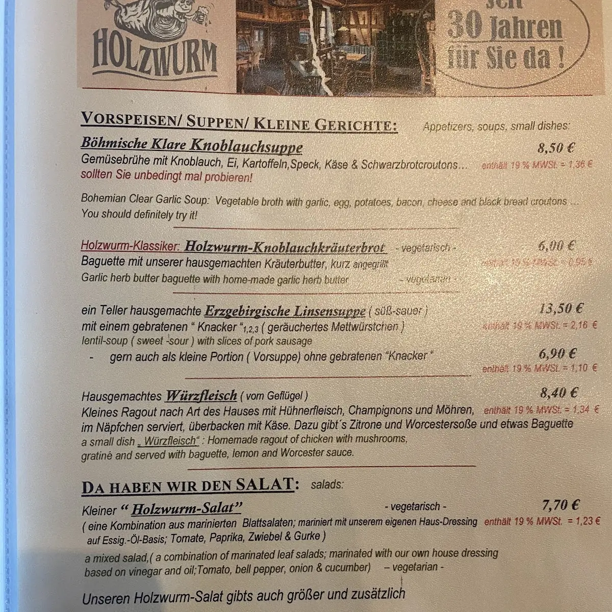 Speisekarte photo 2
