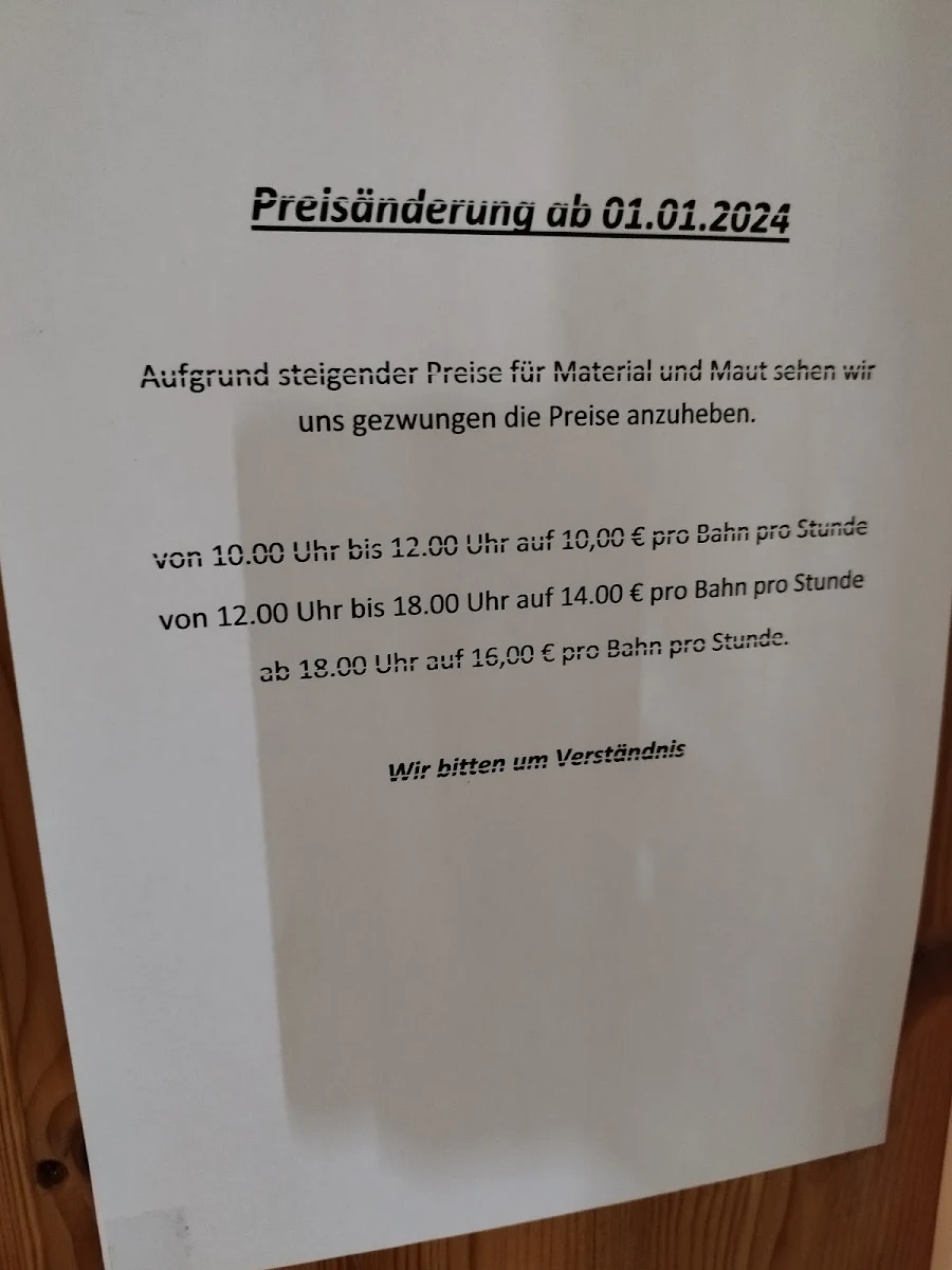 Speisekarte, Gaststätte Die Ellern, Bowlingbahn und Biergarten