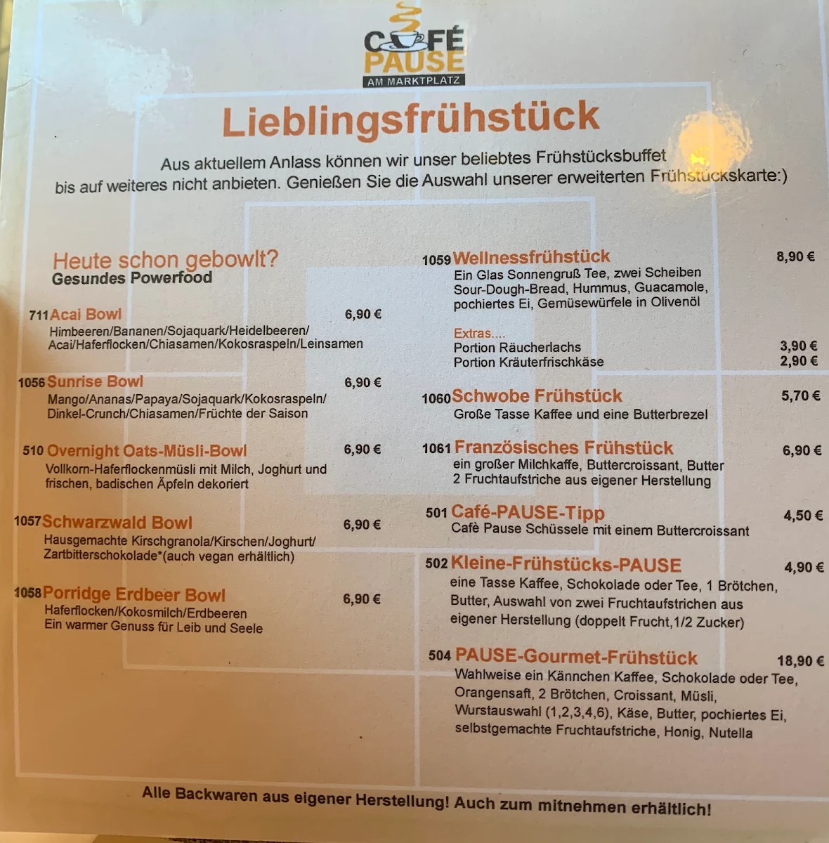 Speisekarte photo 2