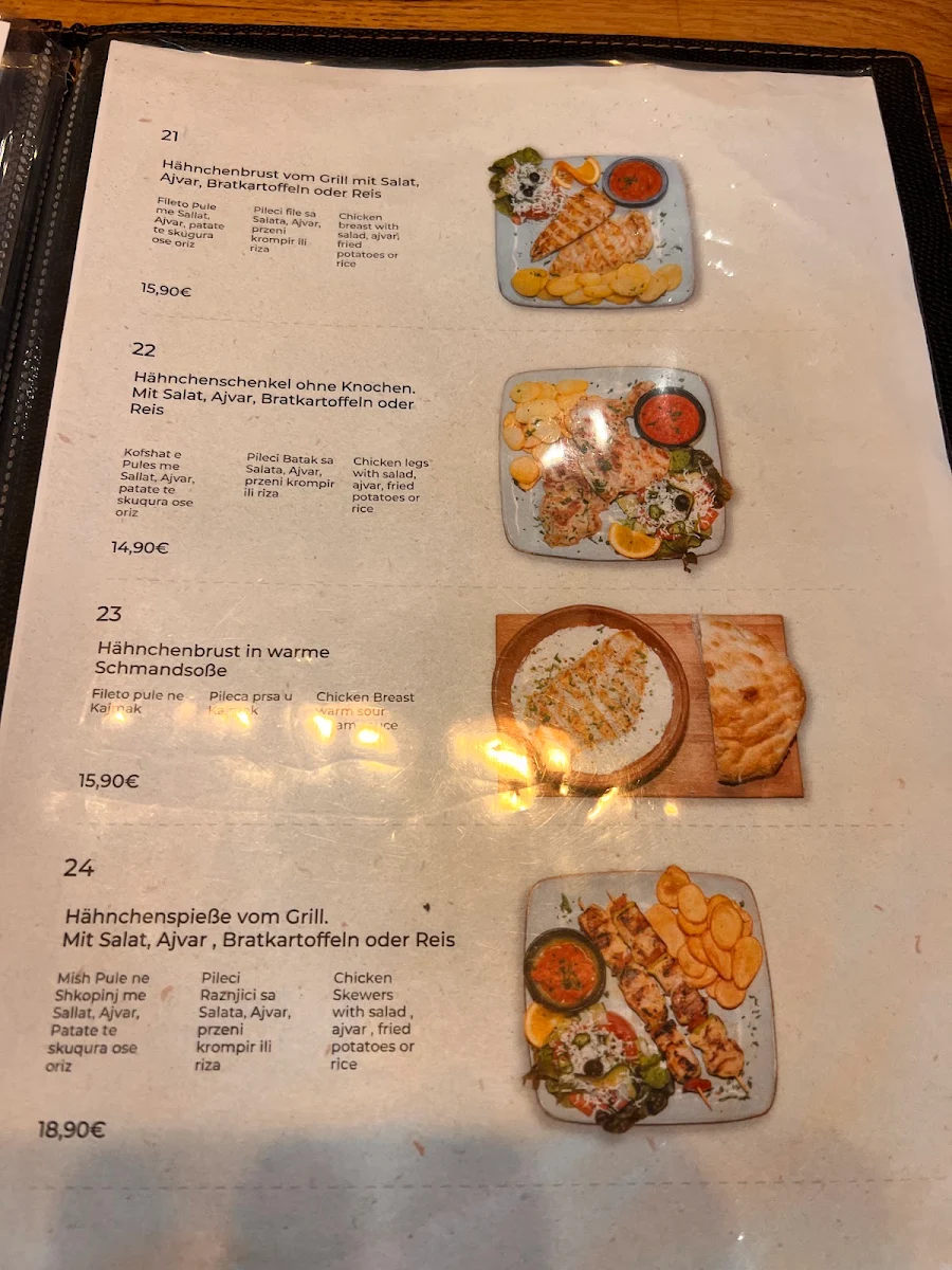 Speisekarte, Balkan Food Frankfurt