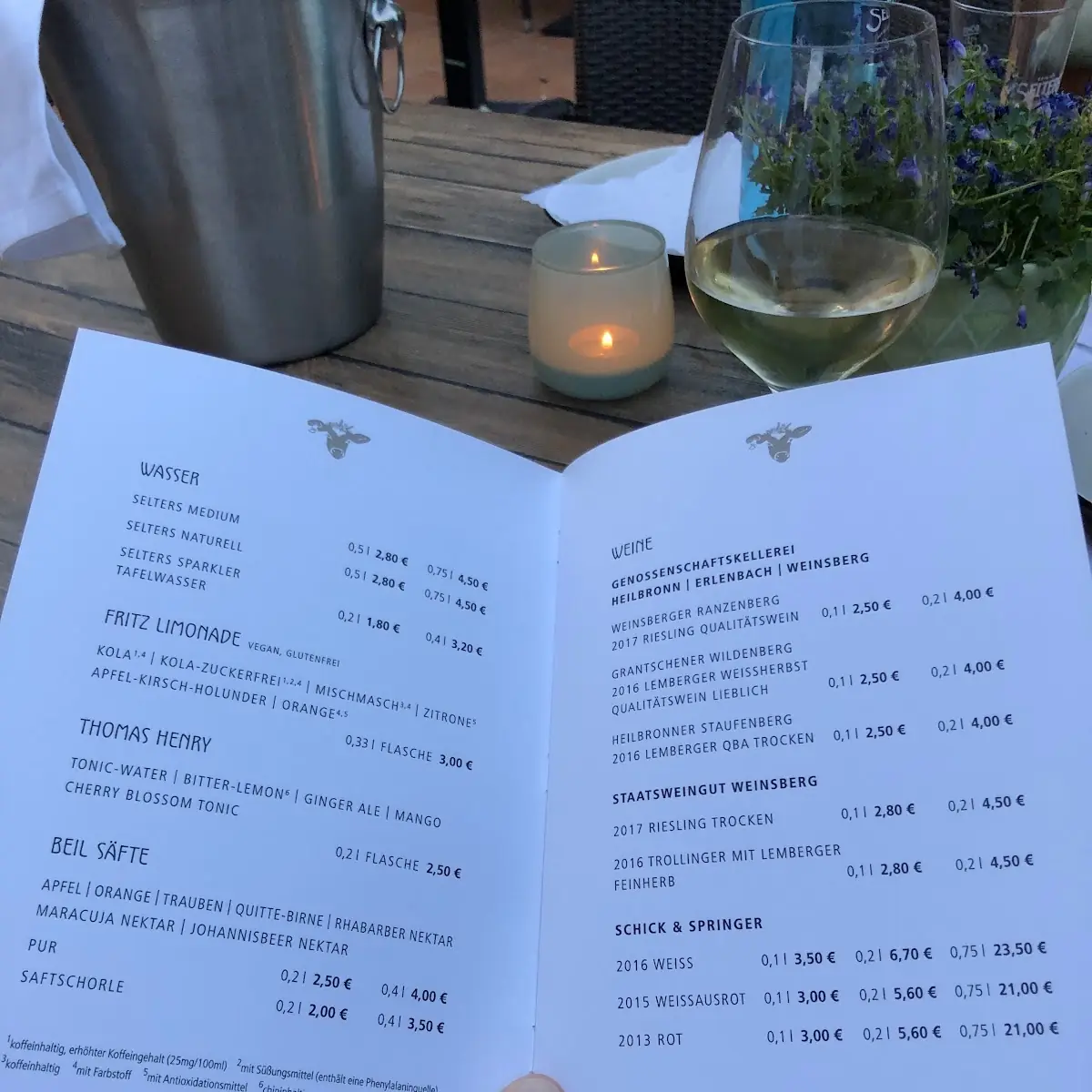 Speisekarte, Nalans Theater Restaurant