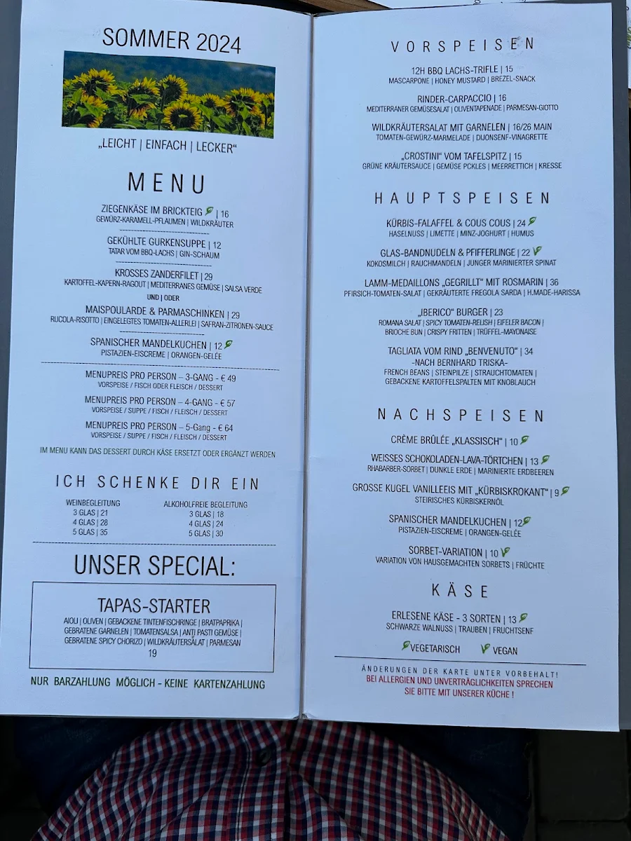 Speisekarte, Little John's