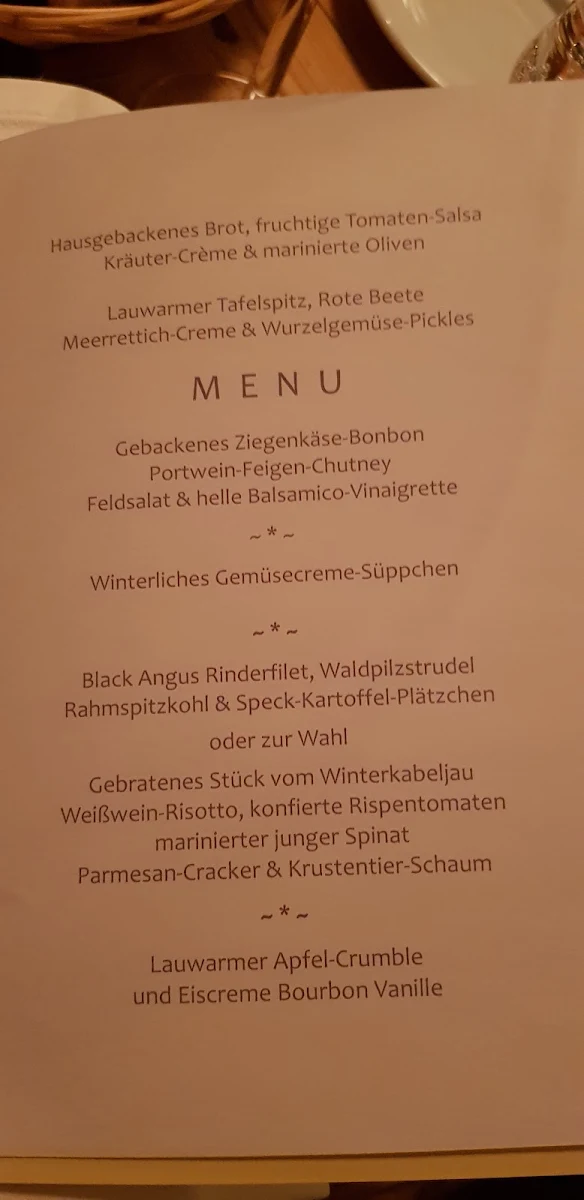 Speisekarte, Little John's