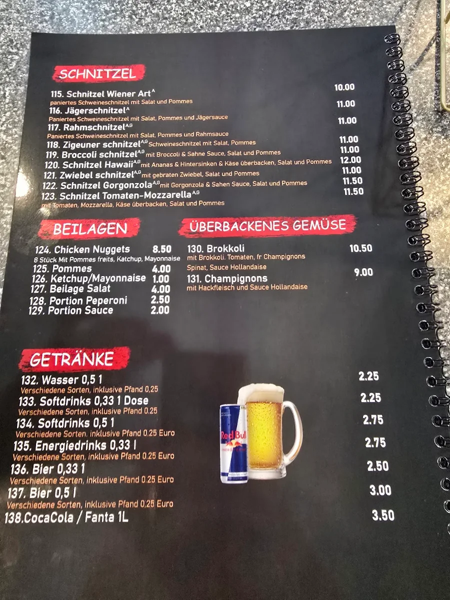 Speisekarte, Pellenz Grill