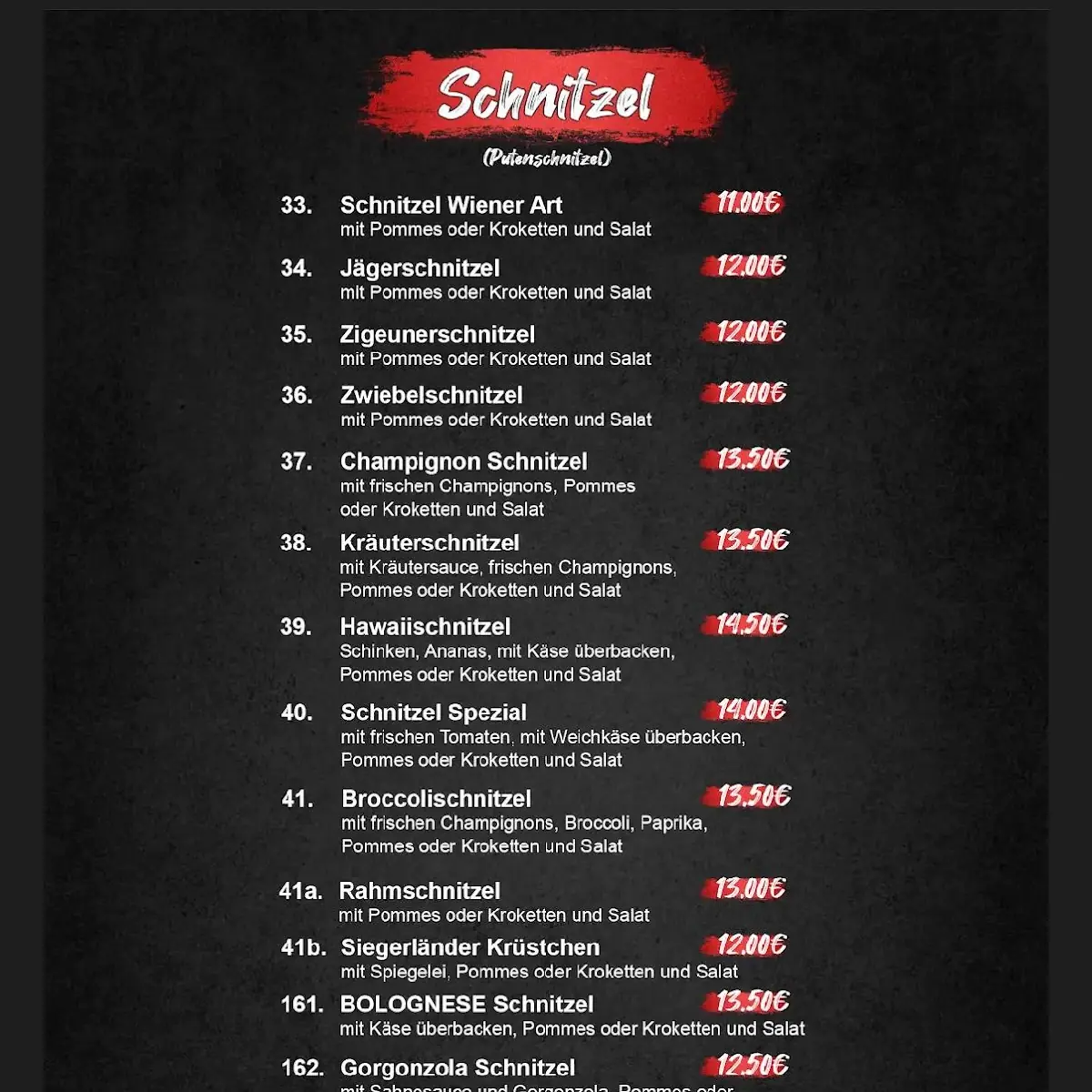 Speisekarte, Firat Pizza