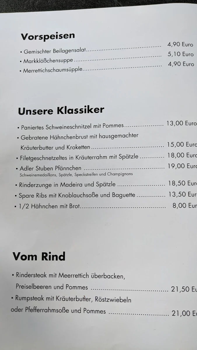Speisekarte photo 2