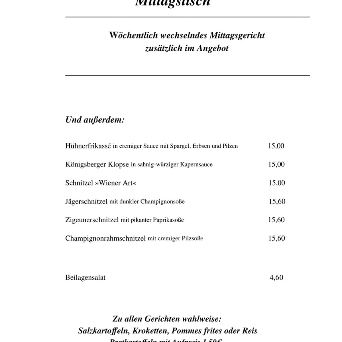 Speisekarte photo 4