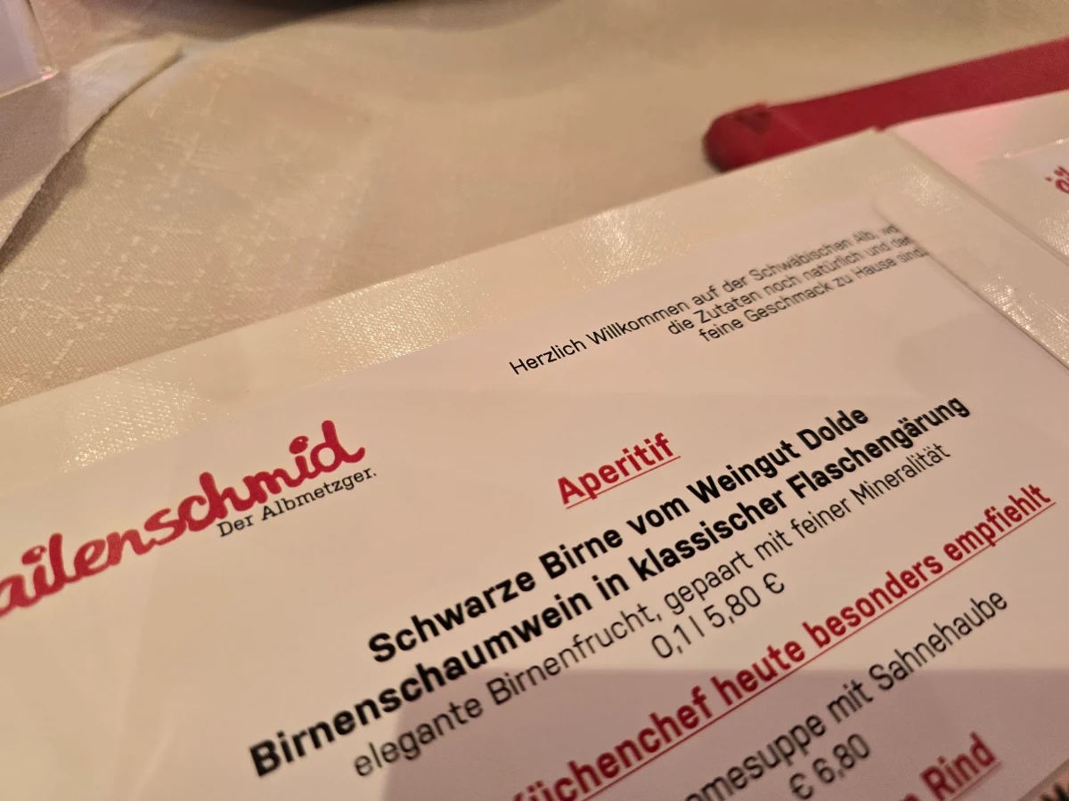 Speisekarte, Landgasthof Hirsch - Failenschmid GmbH