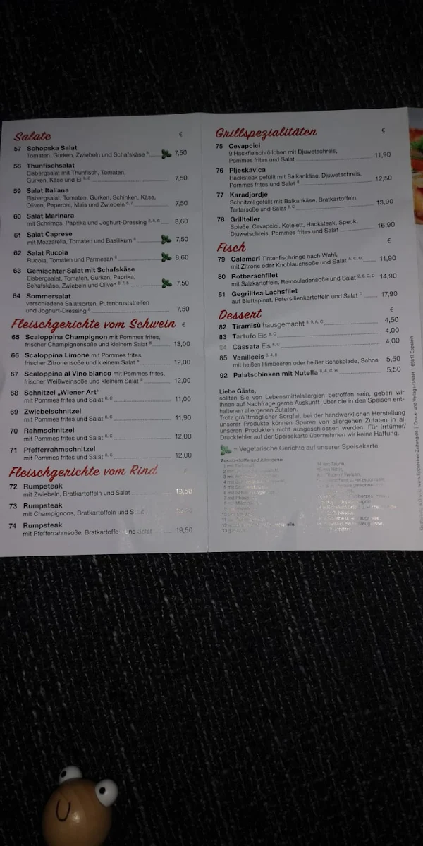Speisekarte photo 1