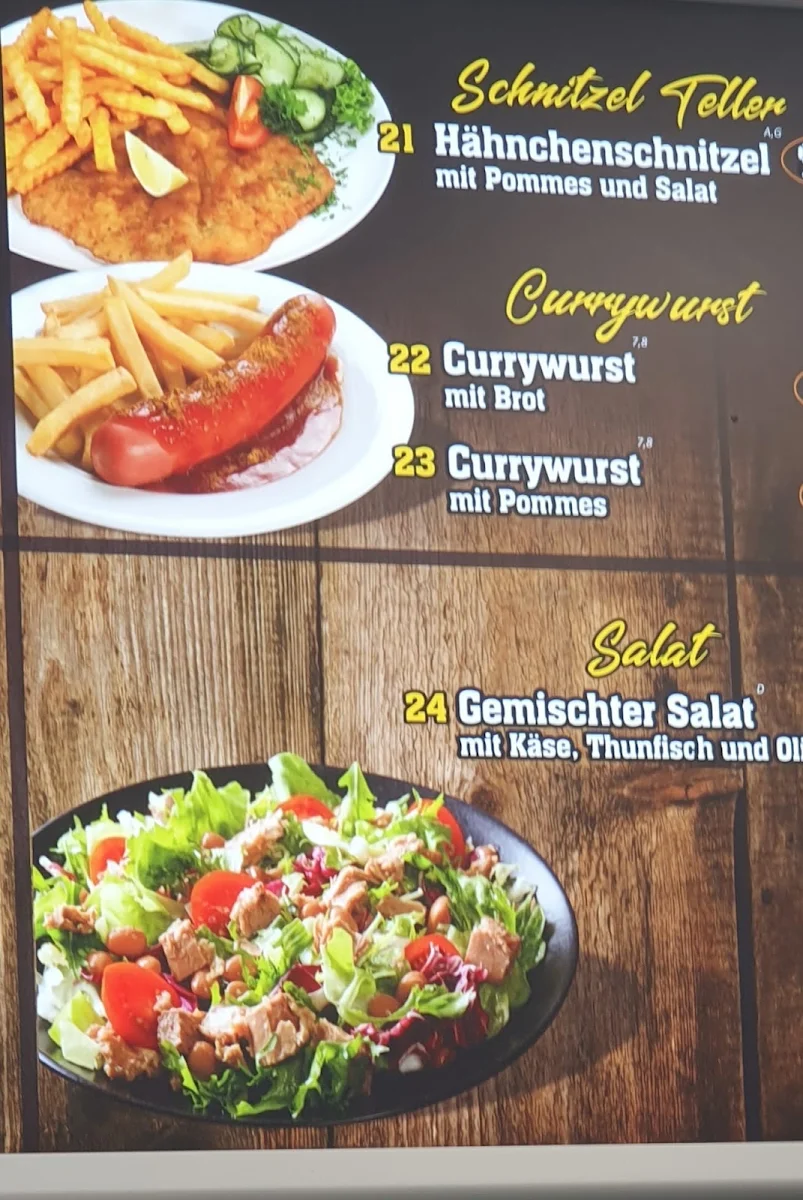 Speisekarte, kebab by yilmaz