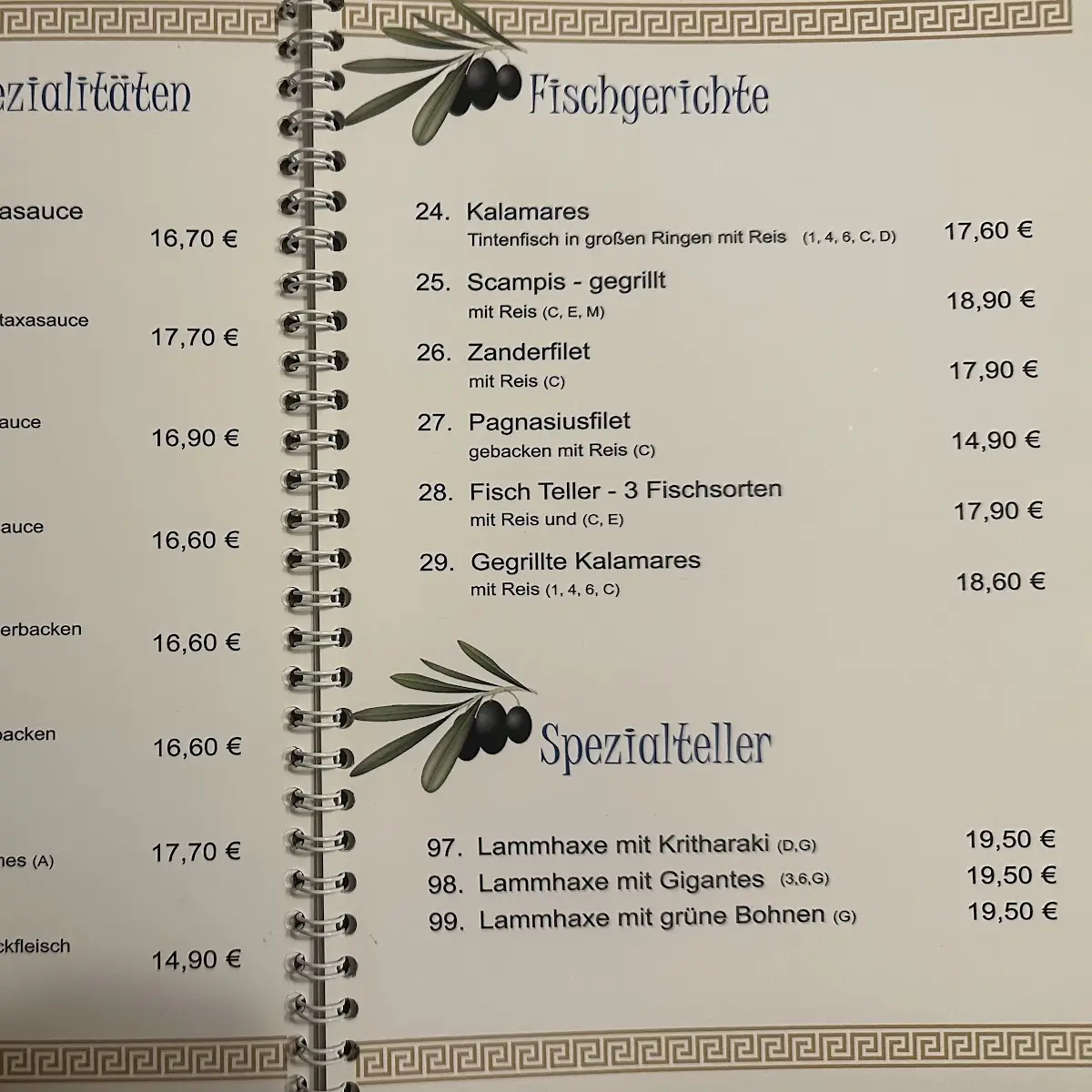 Speisekarte photo 3