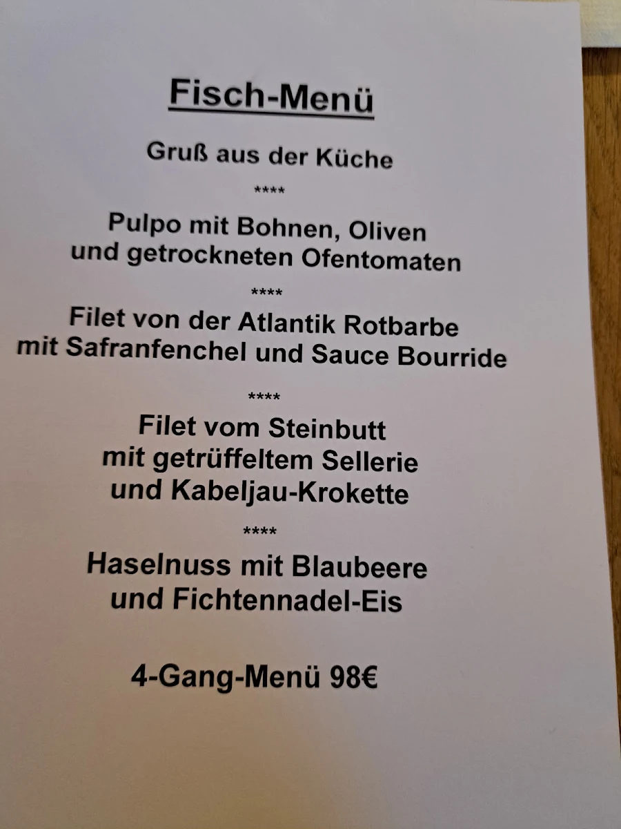 Speisekarte, Vier Jahreszeiten - Andreas Imhof