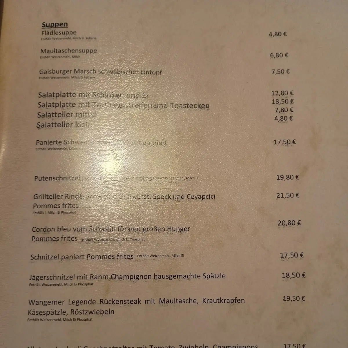Speisekarte photo 2