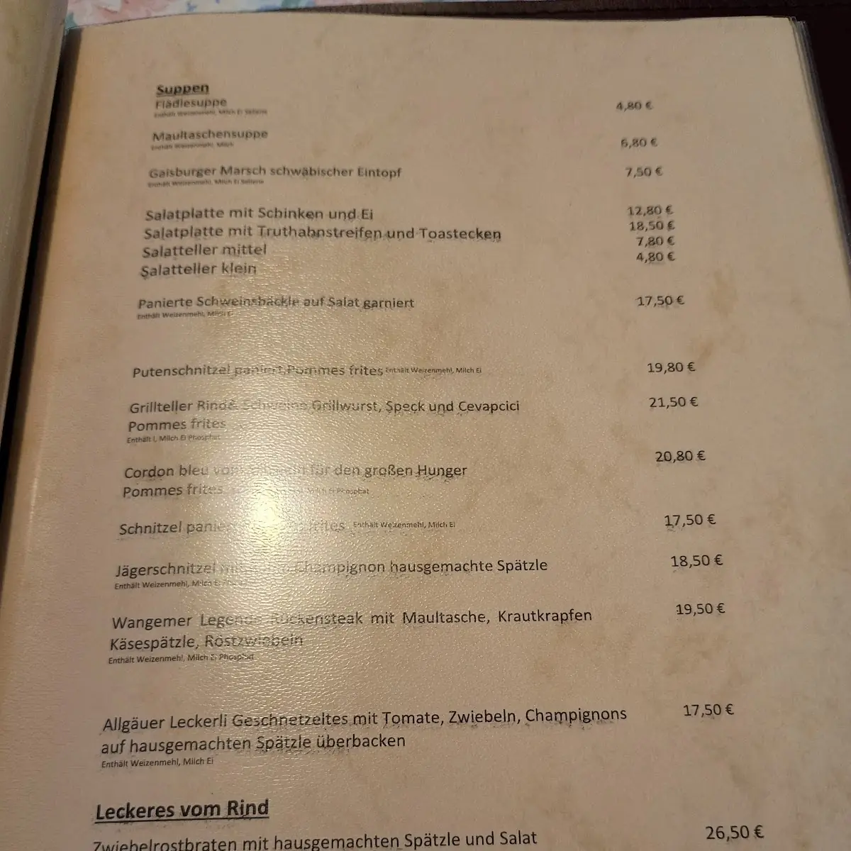 Speisekarte photo 4