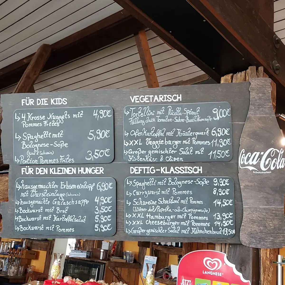 Speisekarte, Bocksberghütte Hahnenklee