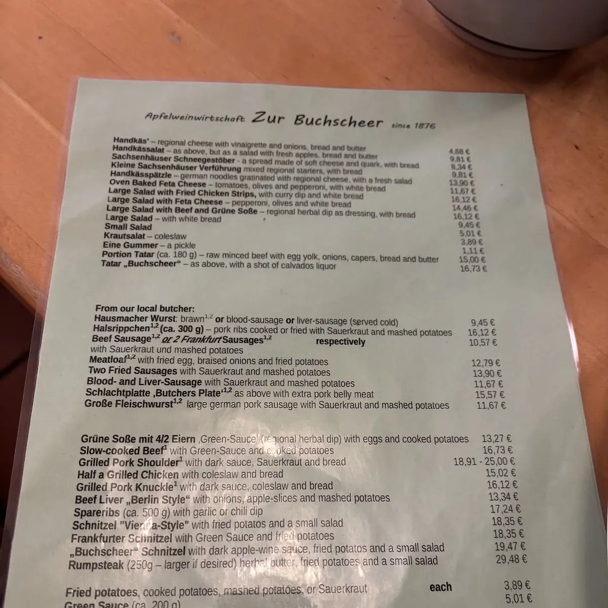 Speisekarte photo 2