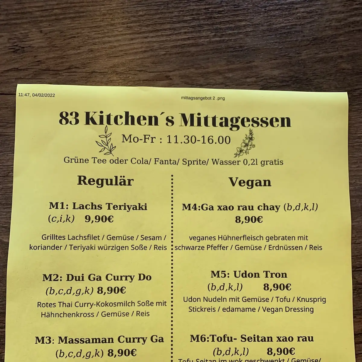 Speisekarte photo 5