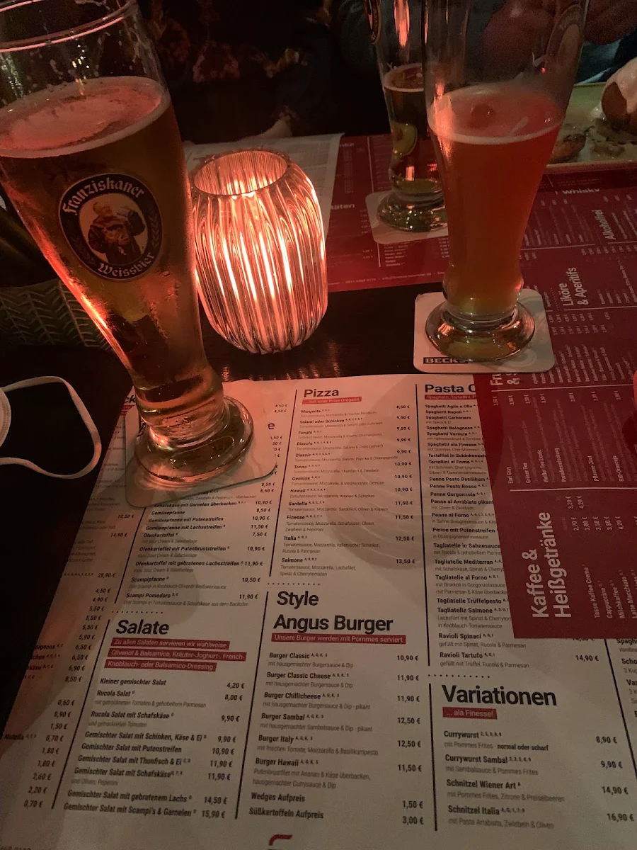 Speisekarte, Finesse – Cafe | Bar | Lounge