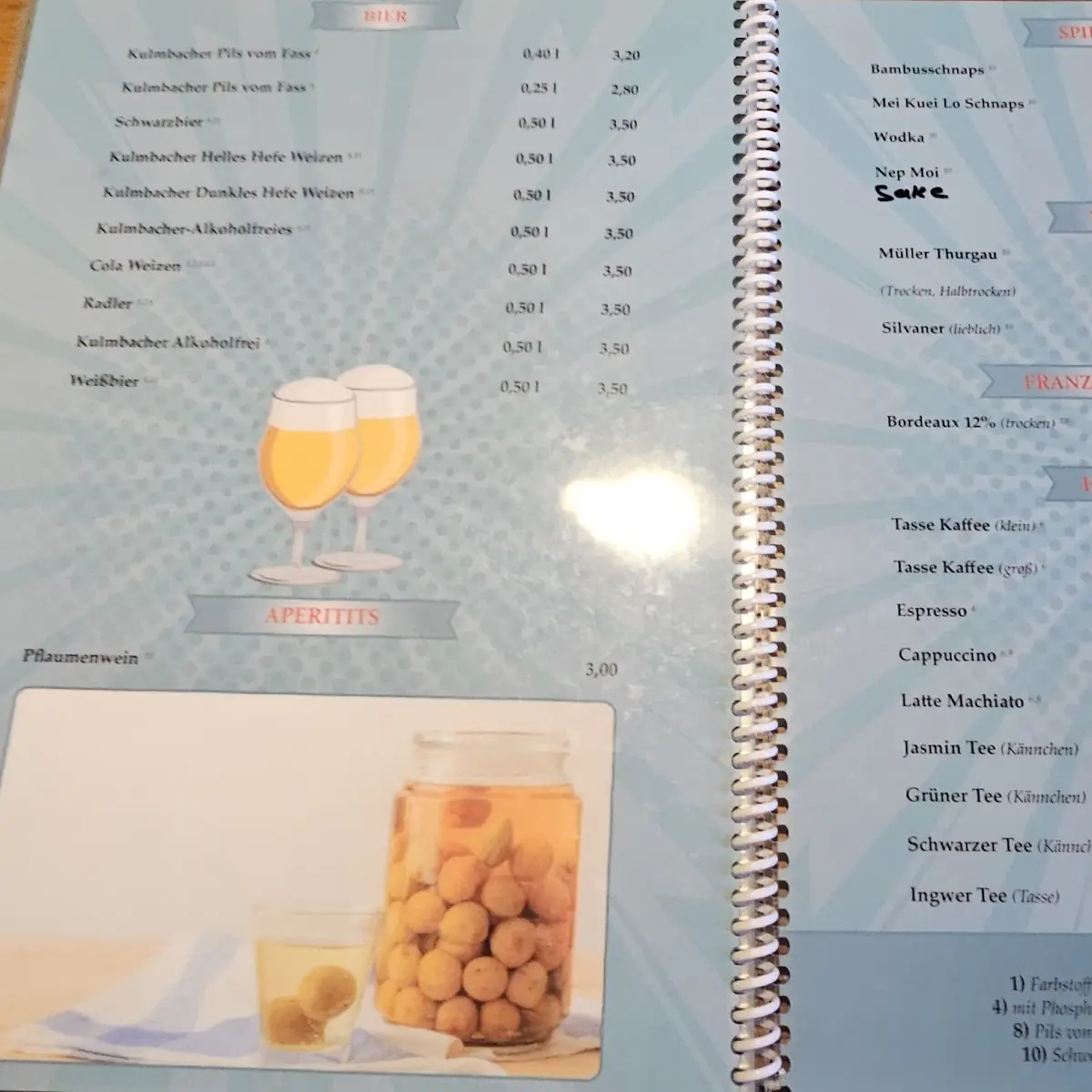 Speisekarte, Xin Chao Sushi Bar Haßfurt