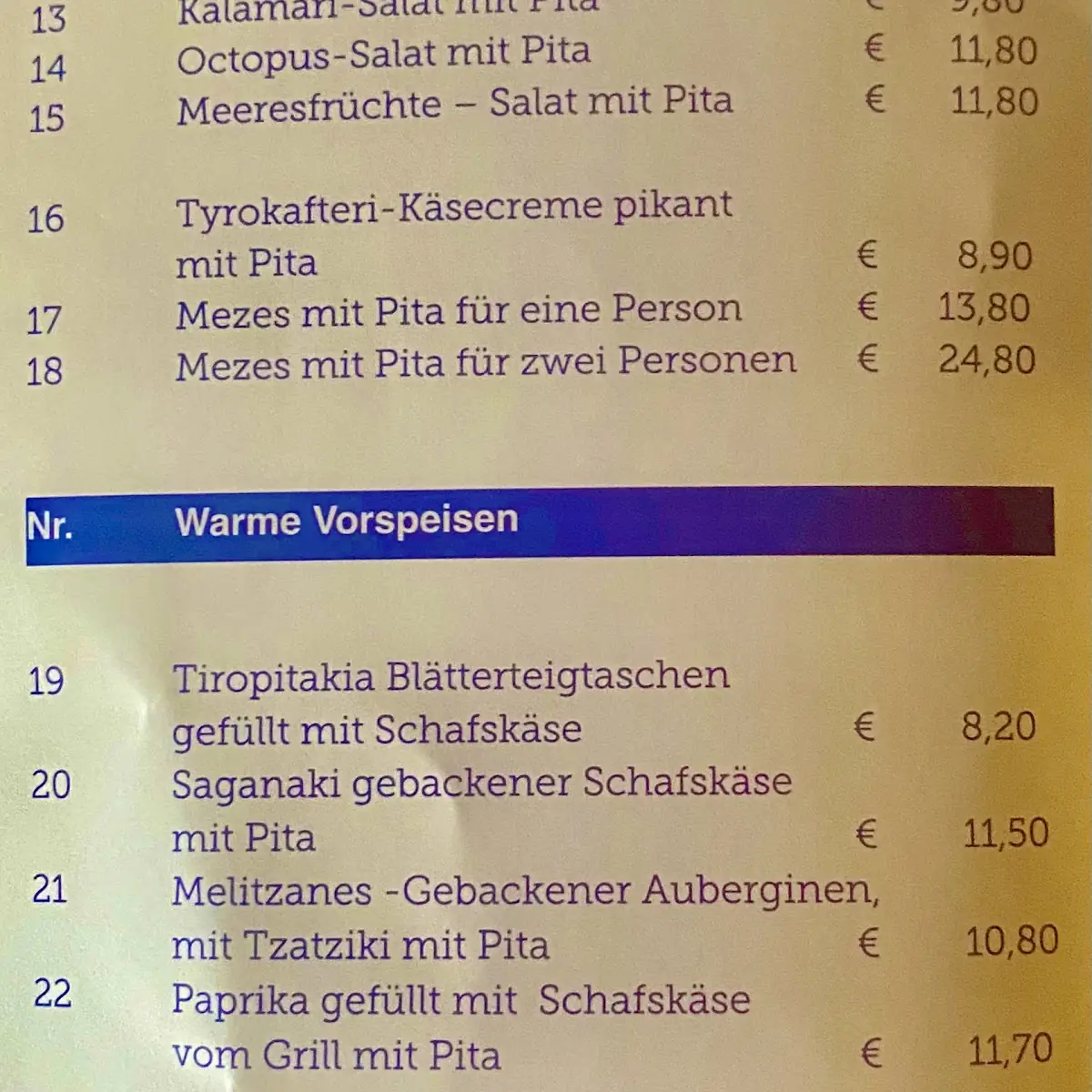 Speisekarte photo 5