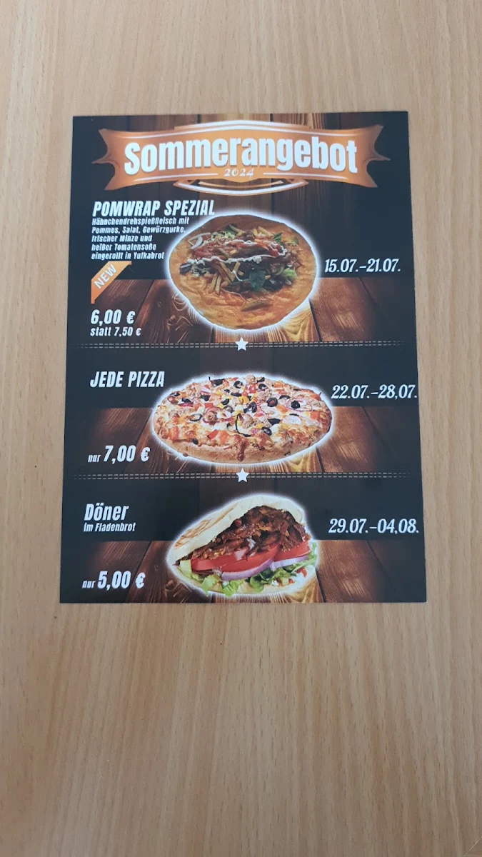Speisekarte, ADAMOS Döner Kebap