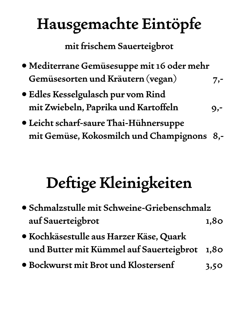 Speisekarte photo 2