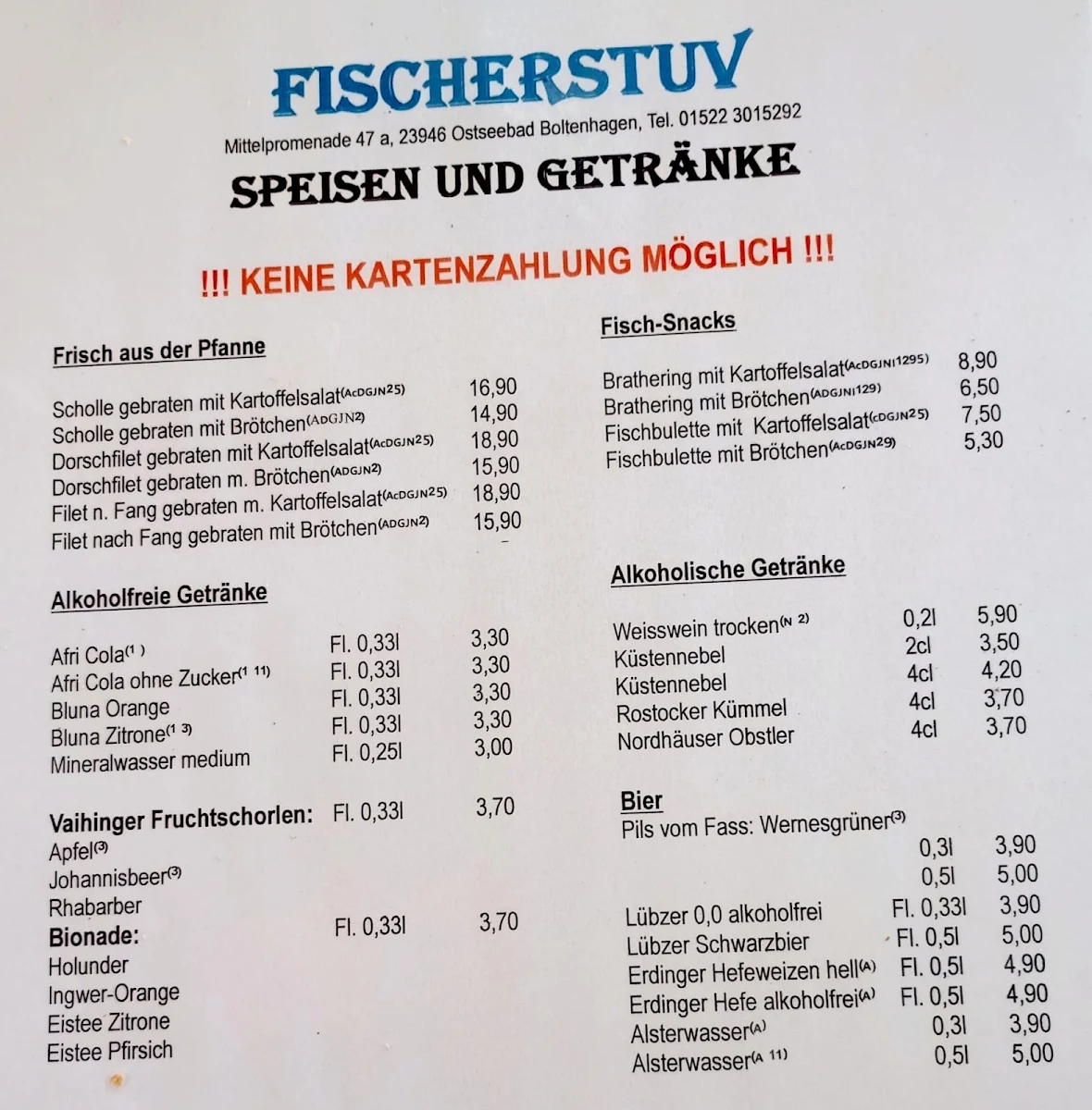 Speisekarte photo 1