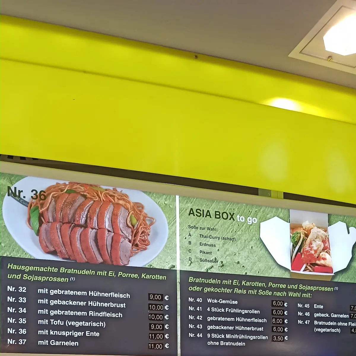 Speisekarte, Thai Cuisine