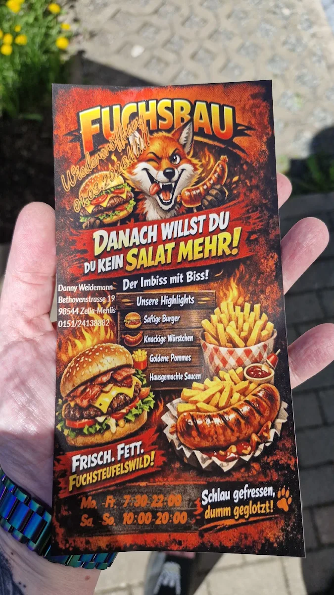 Speisekarte, Fuchsbau