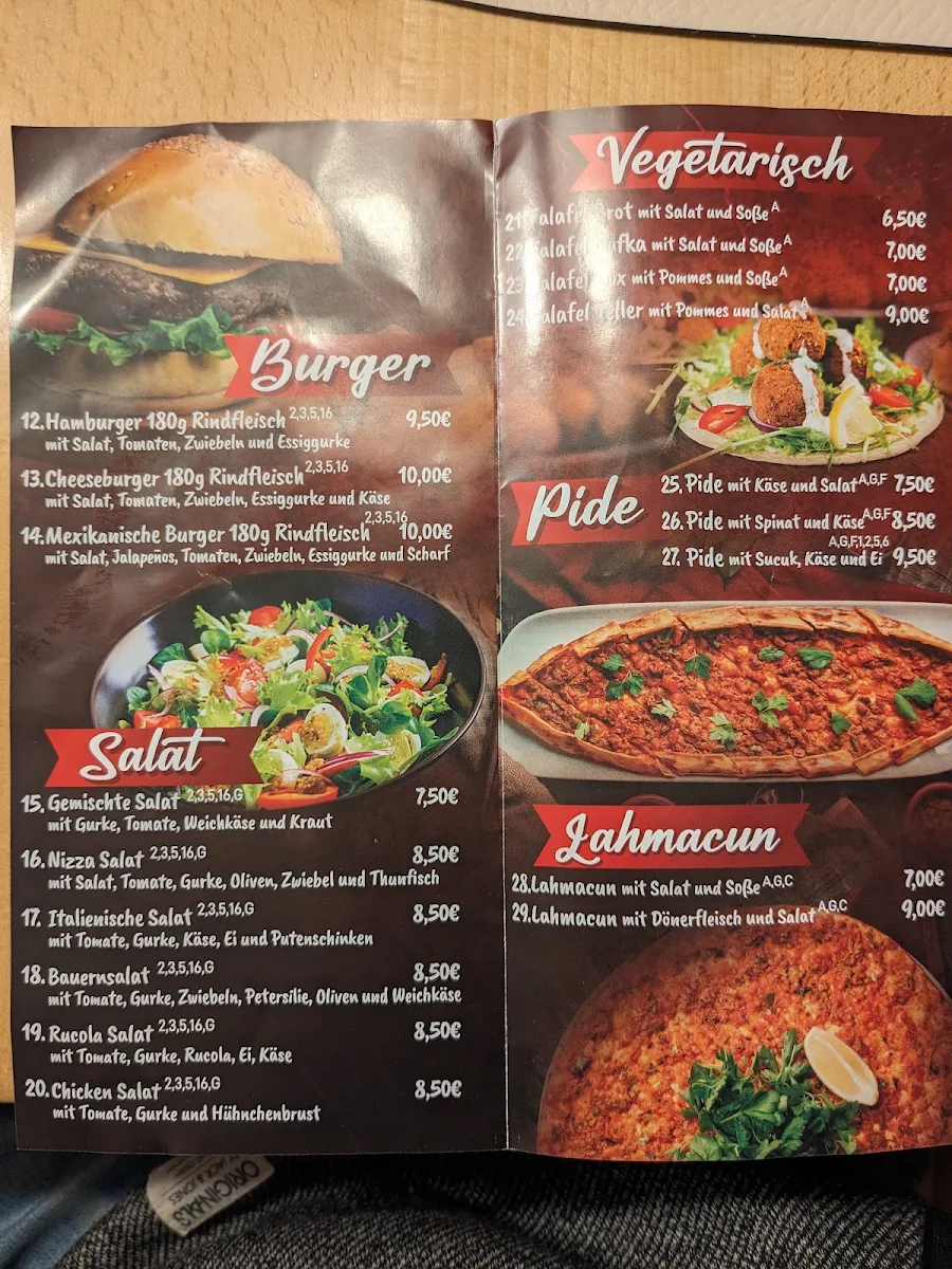 Speisekarte, Berliner Döner am Neckar