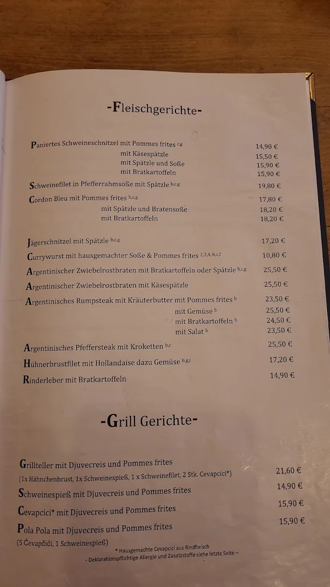 Speisekarte photo 1
