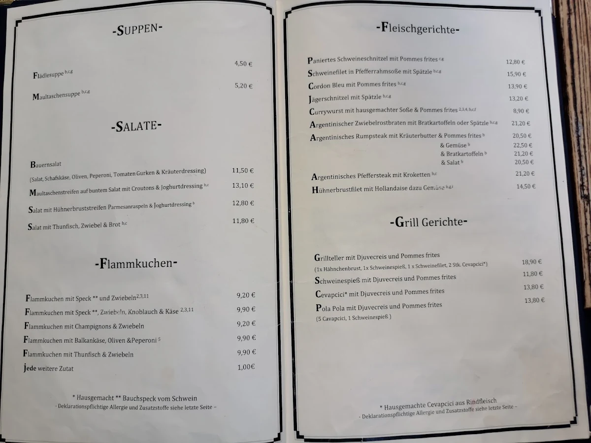 Speisekarte photo 3