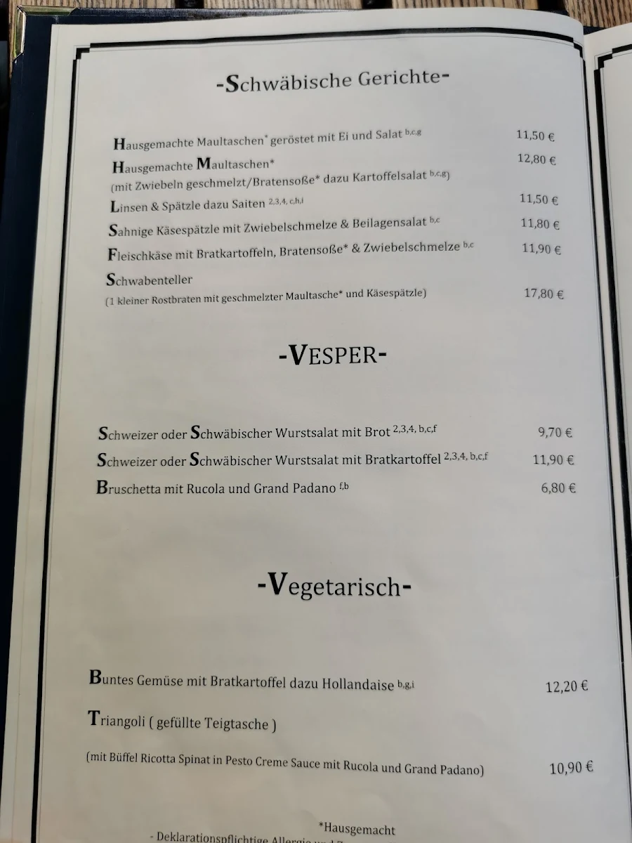 Speisekarte photo 5