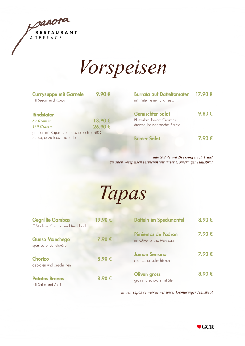 Speisekarte photo 1