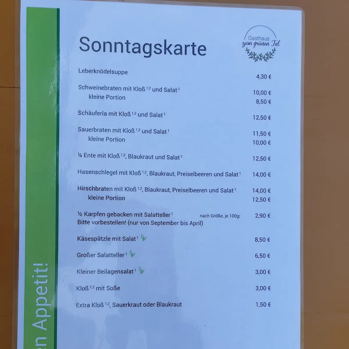 Speisekarte photo 4