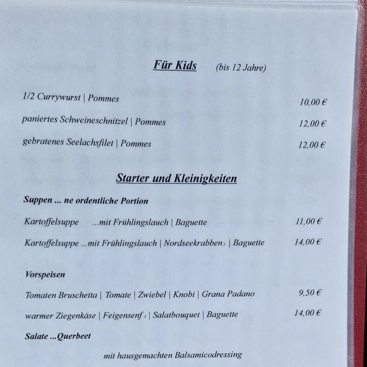 Speisekarte photo 1
