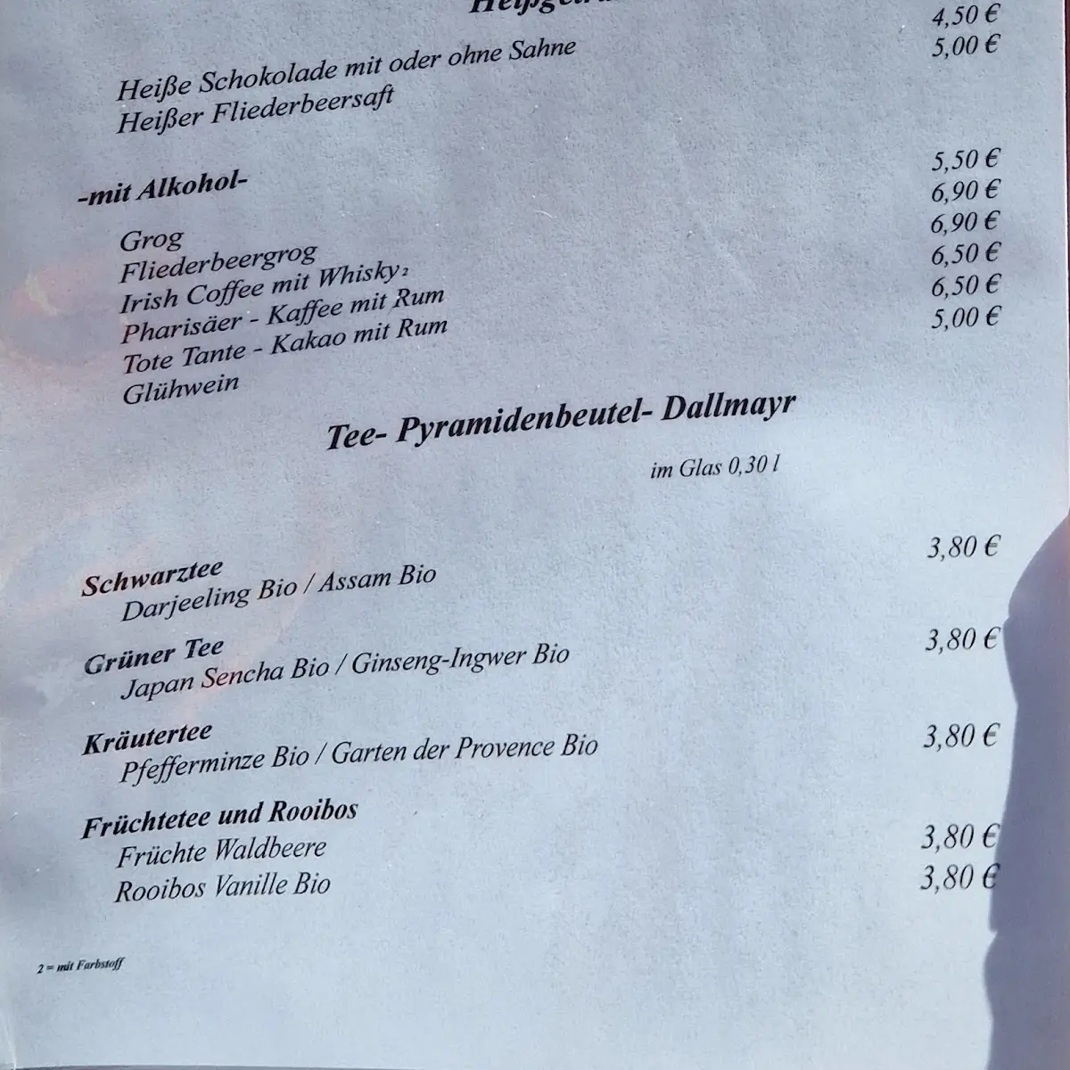 Speisekarte photo 3