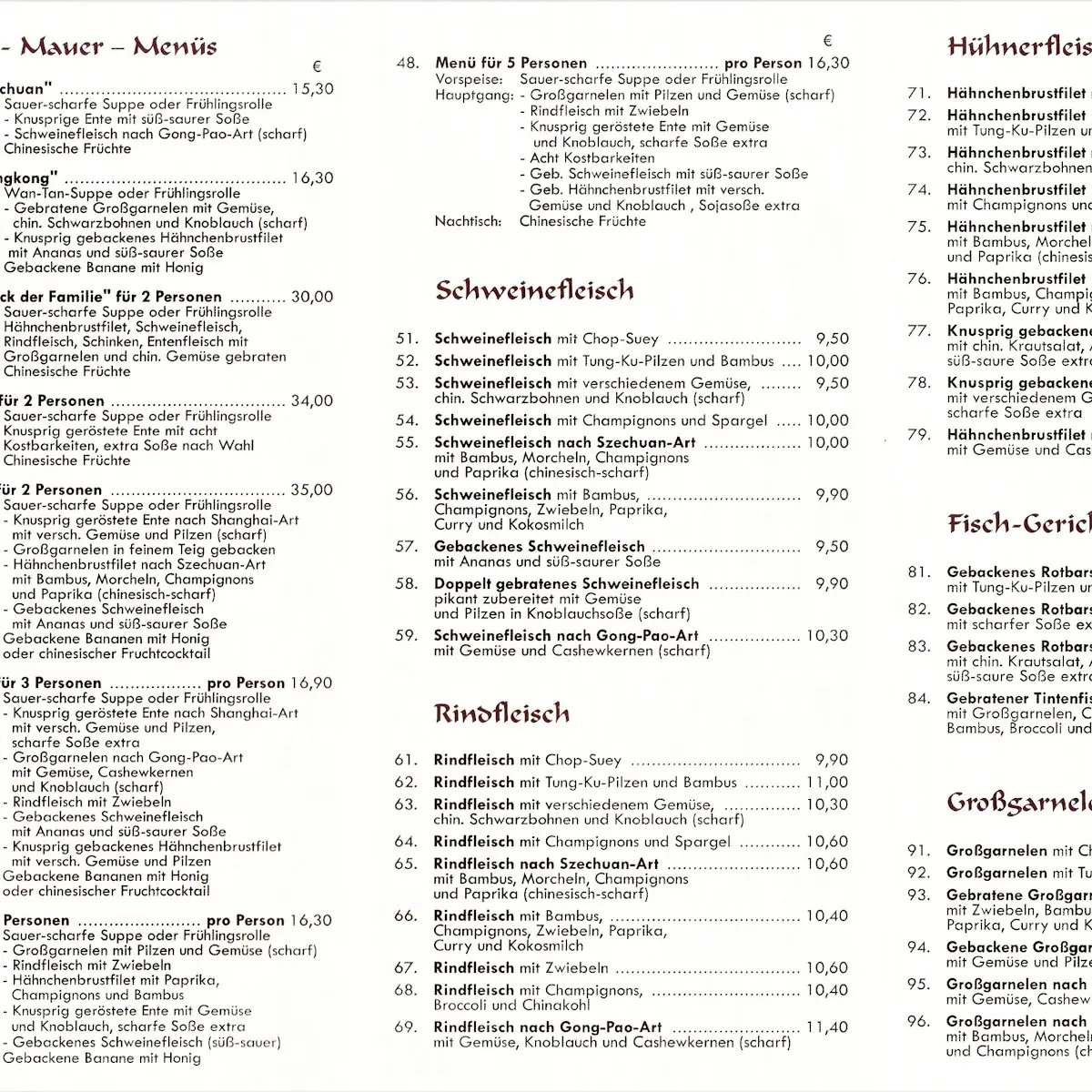 Speisekarte photo 1