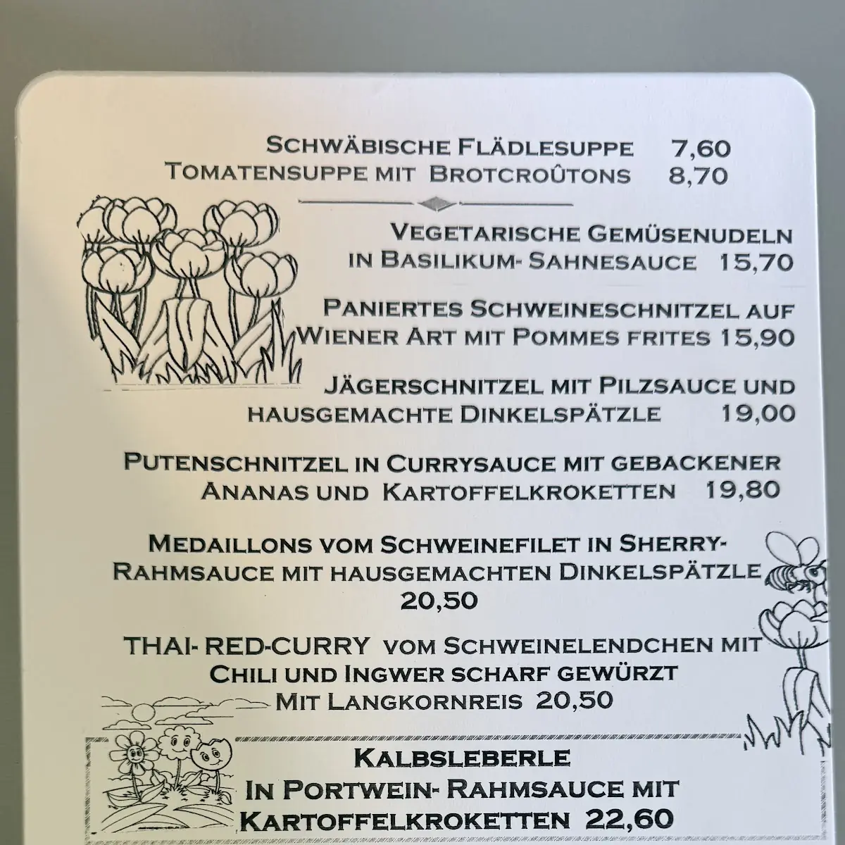 Speisekarte photo 1