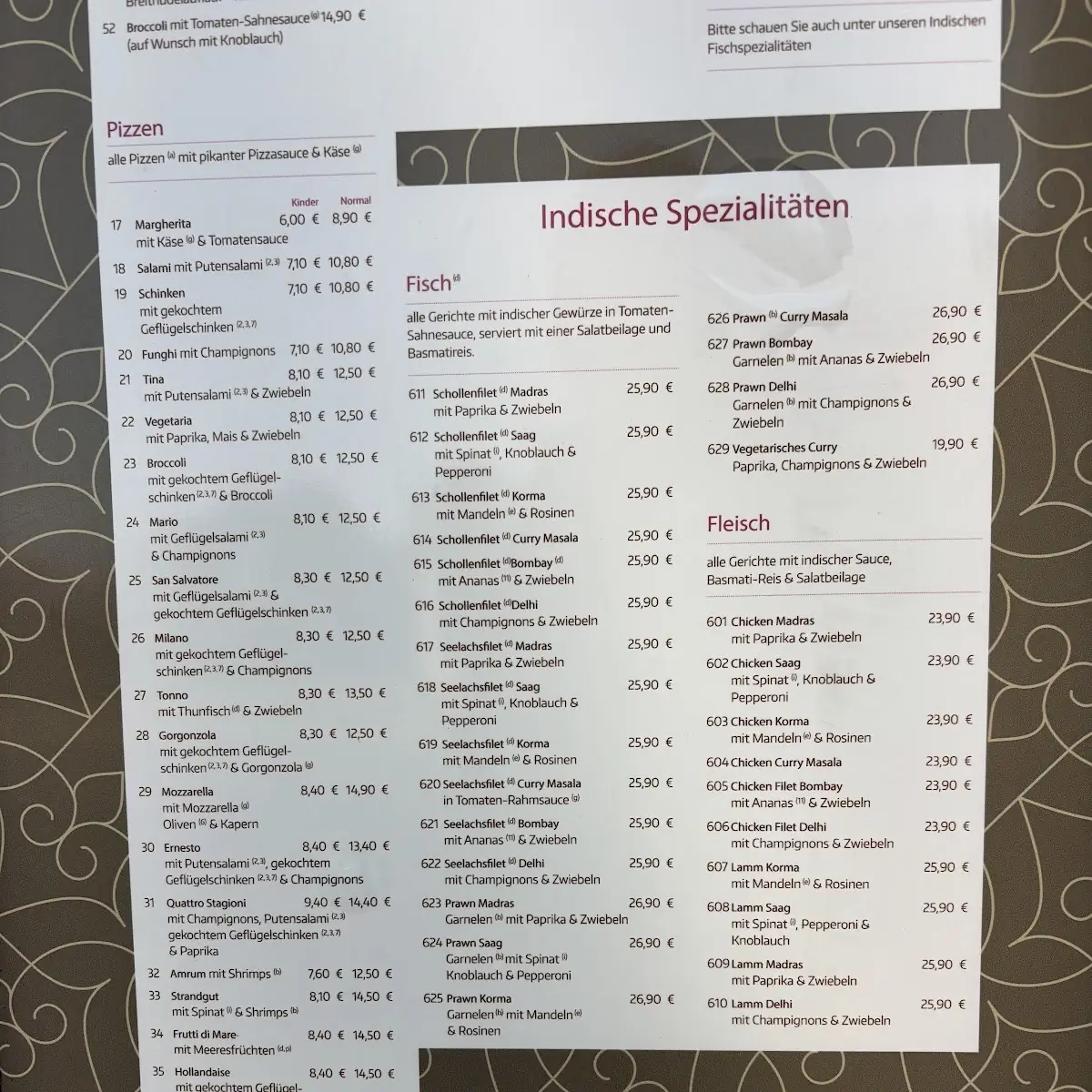 Speisekarte, Klabautermann