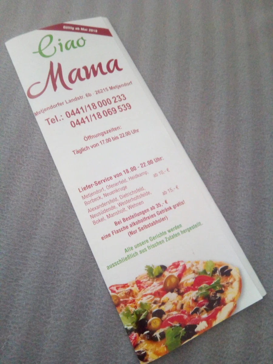 Speisekarte, Ciao Mama