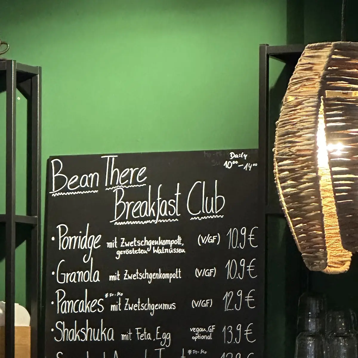 Speisekarte, Bean There