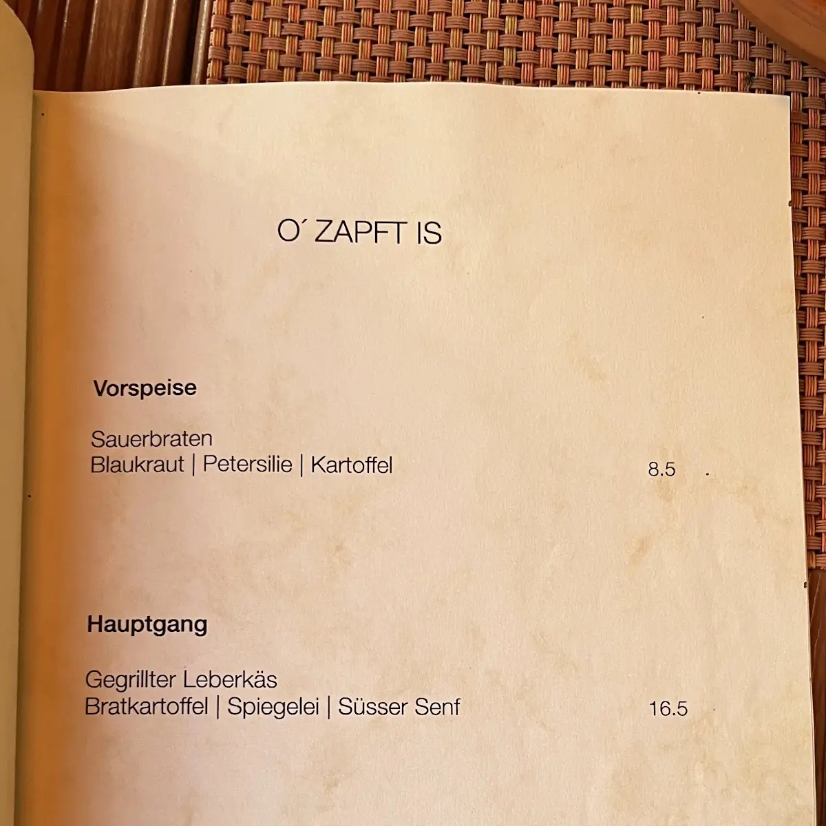 Speisekarte photo 2