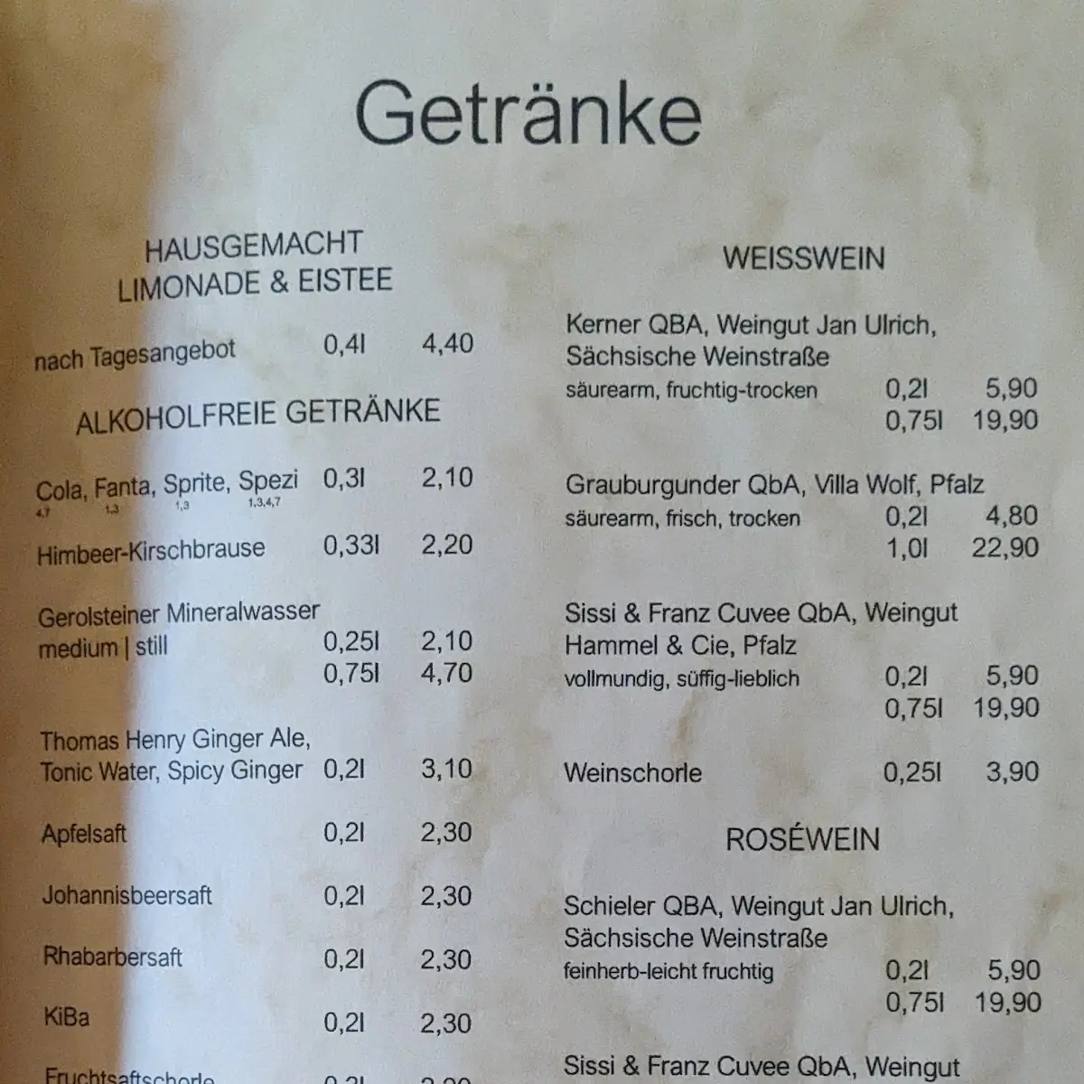 Speisekarte photo 5