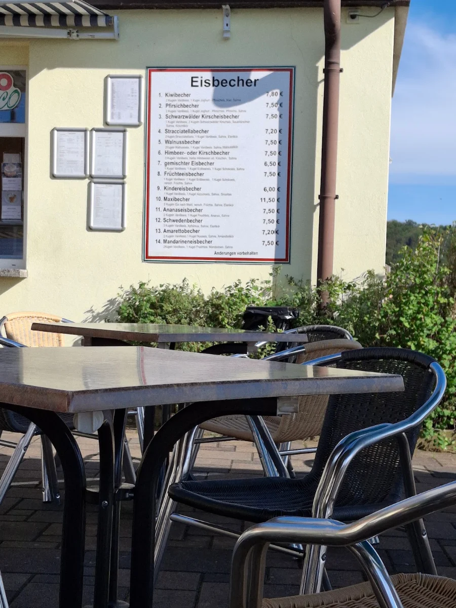 Speisekarte, Eiscafé Pocher