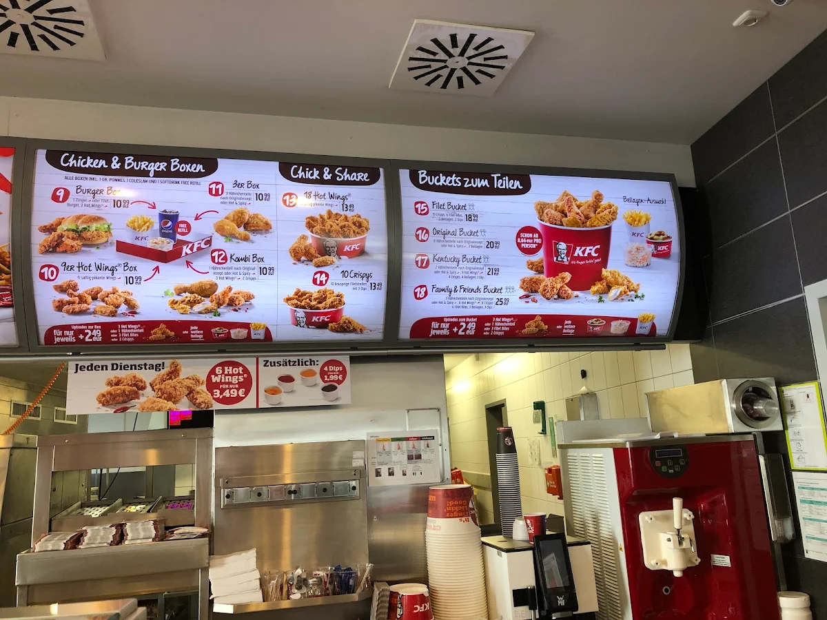 Speisekarte, Kentucky Fried Chicken